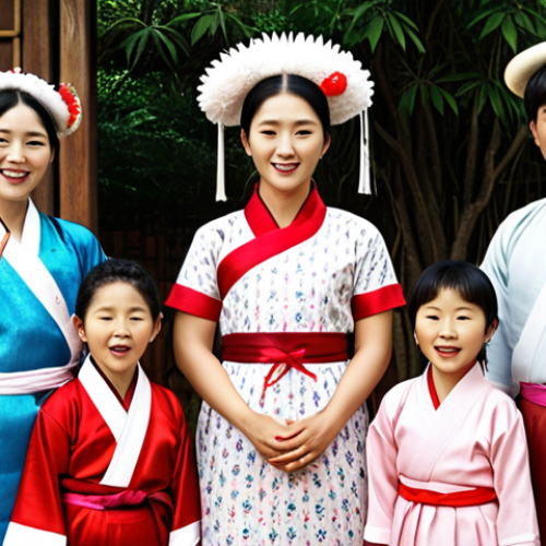 Home 4 A Korean family in Paraguay enjoying a traditional Korean holiday celebration, showcasing strong community ties and cultural preservation.